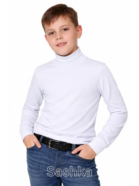 Водолазка для хлопчика трикотажна біла